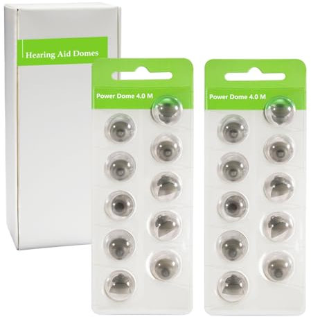 Hearing Aid Domes for Phonak Replacements, Phonak Hearing Aid Domes (Phonak Power Domes Medium Size / 2 Packs), Universal Domes for Phonak Hearing Aid Accessories.