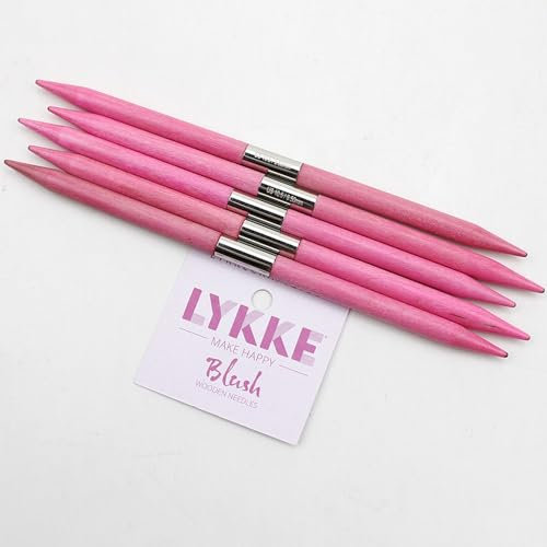 Lotus Yarns Lykke 15,24 cm Blush Doppelspitzen-Stricknadel Glatt & Komfort (Größe 8,0 mm)