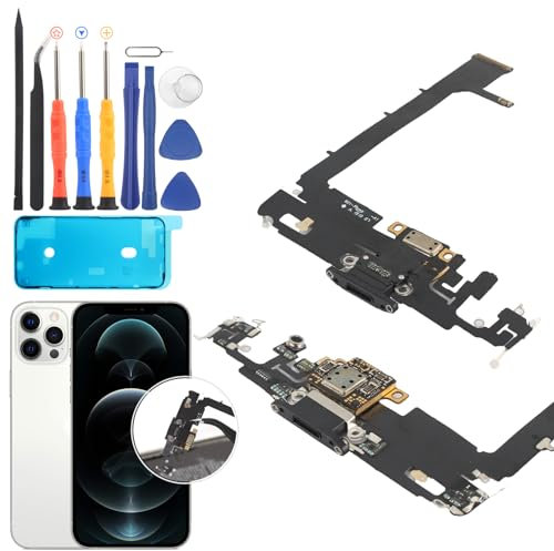 Dock Connector for iPhone 11 Pro Max Charging Port Flex Cable Replacement for iPhone 11 Pro Max USB Charger Dock Board Connector with Tools(Black)