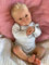 ROSHUAN Blonde Reborn-Baby-Puppen Mit Haaren 18 Zoll 48 cm Weichvinyl-Vollkörper Anatomisch Korrekt Realistische Neugeborene Baby-Puppen Die Wie Echte Babys Junge Puppen Aussehen