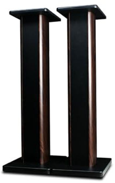 Moubhjd Wood Grain Speaker Stands 1 Pair 31.5 Inch (80cm) Universal Floor Speaker Stand Hollowed Stands Enhanced Audio Listening for Home Theaters Cinema