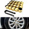 XJQHK Auto Radmutterkappen für BMW M3 M5 M6 E46 E39 E60 E90, 20 Stück Radmuttern Bolt Felgen Schutz Radschrauben Abdeckung Diebstahlschutz Zubehör,19mm-Yellow