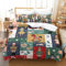 Noël Pour Adultes Et Enfants 3D Imprimé Motif casse-noisette Housse De Couette Housses De Couettes Parure De Lit E Avec Fermeture À Glissière Avec Taies Microfibr 3 Pièces Single（140x200cm）