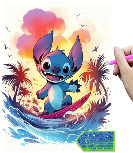 LAISU Diamond Painting für Kinder und Erwachsene Anfänger, 30x40cm Cartoon 5D Diamant Malerei Bilder, Große DIY Mosaik Basteln Set für Jungen Mädchen ab 6 Jahre, Home Deko und Geburtstag Geschenke