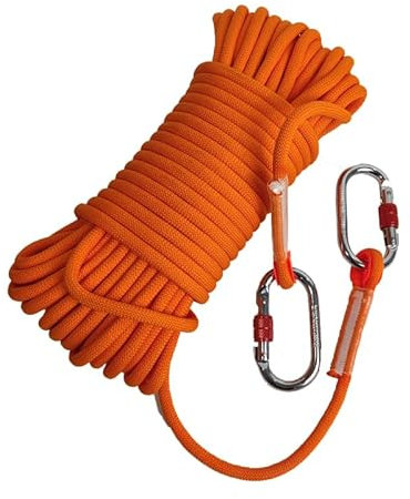Cuerda de escalada multiusos de 10 x 30 m, cuerda de nailon gruesa resistente para adultos, ideal para escalada en roca, trepación de árboles, rapel y otras operaciones, máxima resistencia y