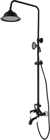 Regendusche Duschsystem Dusch Armatur Schwarz Duschset Antik Retro Nostalgie für den Innengebrauch wie Häuser, Hotels, Restaurants, Schönheitssalons, Fitnessstudios