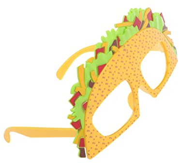 SHERCHPRY Kreative Taco Sandwichbrille aus Kunststoff Mexikanische Partybrille für Kinder und Erwachsene Ausgefallene Fotokabinen Requisite als Gastgeschenk