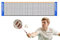 Yonuaret Tragbares Badminton -Netz, tragbares Tennisnetz | Höhenverstellbare Faltbare Nylonnetz | Sport Fitness Training Mesh, Wettbewerbsturnierzubehör für Hinterhofspiel