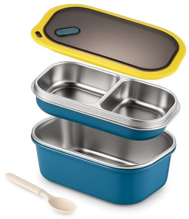 Double Layer Stainless Steel Lunch Box – 1.2L Leakproof Food Container for Adults & Kids – Durable & Eco-Friendly