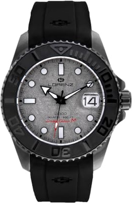 Lorenz DI300 Meteorite Limited Edition 030258MT – Sport-Herrenuhr – Automatikuhr mit Zifferblatt aus echtem Meteorit – Professionelles Subaqueo 300 Meter – exklusive Box Diver