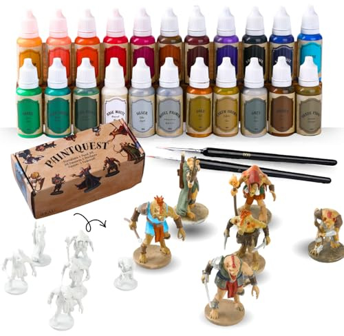 Miniature Farben Set für Hobbymaler Farbmischfähigkeit Modellbau Anfänger | 22x15ml,Acrylfarben Set,Einsteigerfreundlich für Modellbau-Maler,DND WH40K Figuren Painting Geschenk