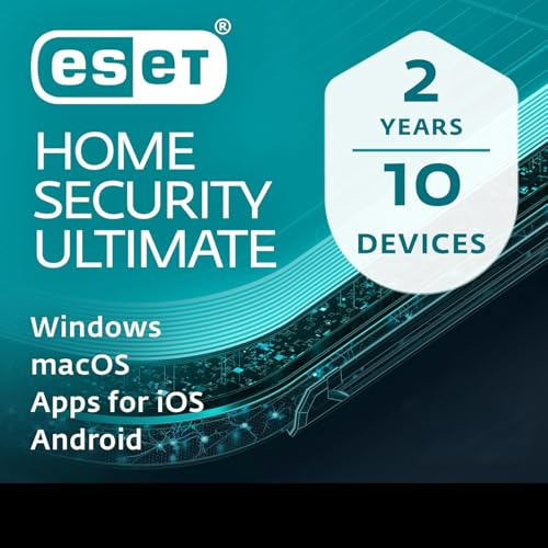 ESET HOME Security Ultimate 2026 | 10 Devices | 2 Years | Antivirus, Identity Protection, VPN, Firewall, Secure Data Encryption, Ransomware Remediation included | Activation Code by Post