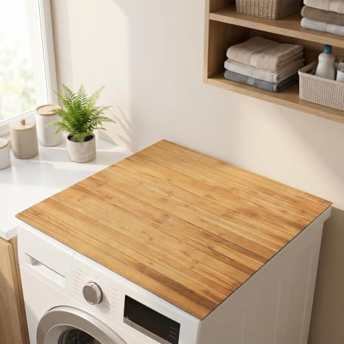 Waschmaschinenauflage 60x60 cm, Universal Waschmaschinenabdeckung, Rutschfest Waschmaschinenbezug, Antirutschmatte Waschmaschine, Staubschutzabdeckung für Waschmaschine, Trockner, Deckelschutz