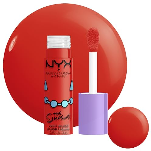 NYX Professional Makeup Saucy Sisters Fat Cheeks Liquid Blush, saftig, aufbaubar, ultra hydratisierend, vegan, Snarky Scarlet, 1 Stück
