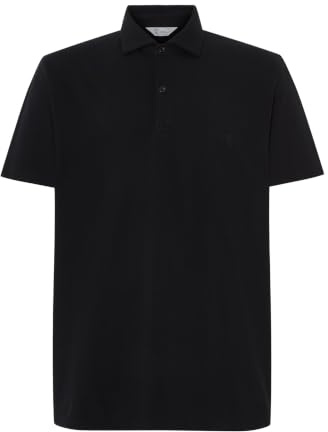 El Búho Nocturno Polo Hombre Manga Corta Algodón 100% Piqué Liso - Cuello Italiano Spread Firme Elegante - Regular Fit Holgado Largo - Deporte Casual Vestir Tallas Grandes S-5XL