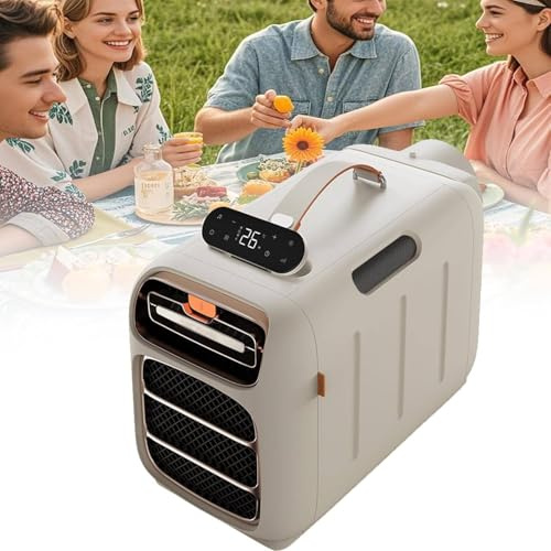 WEIZIIA Aire Acondicionado portátil con deshumidificador, enfriamiento y calefacción rápidos, Control táctil y Remoto, bajo Nivel de Ruido (25-35 dB), Ideal para Dormitorio, Oficina, Camping, Coche