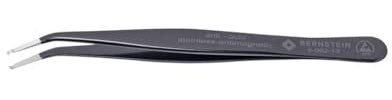 Bernstein Werkzeug SMD-Pinzette, 350 abgewinkelt mit Greifmulde und ESD-Beschichtung, Durchmesser 0,8 mm, 115 mm, 2 mm breit, 5-062-13