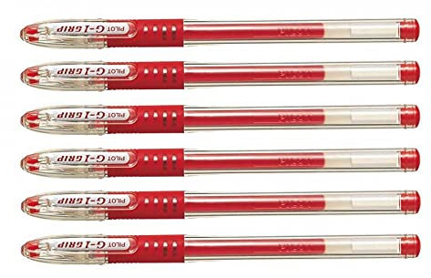 Pilot G1Grip Fine Point Gel Ink Ball Point Pens Pack of 6Redaa