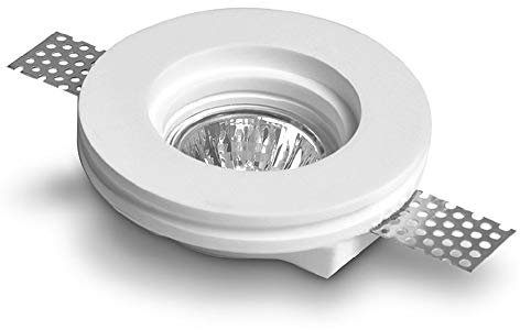Faretto Tondo In Gesso A Scomparsa CSF015 GU10 Incasso Bianco