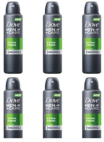 6 x Dove Men + Care Extra Fresh Spray, Deodorant für Herren und Männer