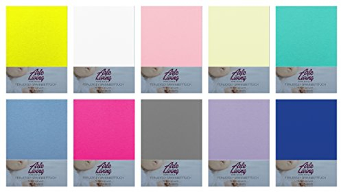 Kinder Baby Jersey Spannbettlaken Spannbetttuch 60x120-70x140 cm hochwertige 140 g/m² Arle-Living (Weiß, 60x120-70x140 cm)