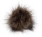 Fell Pompon mit Druckknopf (keinTierfell) - Natural Racoon - Durchmesser 10cm - für individuelle Designs!