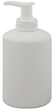 Kosmetex Leerer Seifenspender 300ml weiße Flasche mit Pumper, Pumper-Flasche, HDPE, 1× 300 ml