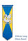 Amakando Fahne mit Wappen - gelb-blau - Ritterwappen mit Drachen Wappenbanner Kindergeburtstag Flagge Mottoparty Deko Rittergeburtstag Ritterwappen mit Drachen