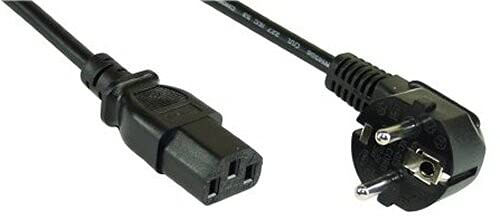 Netzkabel, Schuko gewinkelt auf Kaltgerätestecker, 7,0m