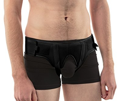 aHeal Leistenbruch Herren Medizinischer Stützgürtel - Leistenbruchgürtel für Männer, Weiches Elastisches Bruchband Leistenbruch, Schmerzlinderung Leistenbruch Gürtel & Herniengürtel - Größe 3 Schwarz