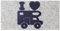 BRUNNER 0201034N.CA Fußmatte Grau mit Design Camper, Hello Camper 25 x 50 cm, Stoff 100% PP