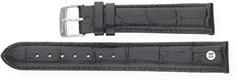 Bruno Söhnle Uhrenarmband 73-71045-118 Leder schwarz 18 mm