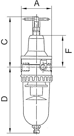 RIEGLER 174096-678.42 M P Filterregler »Standard«, mit Metallbehälter, BG 4, G 3/4, 1Stk