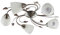 Lindby Deckenlampe Florentiner Stil, Glas Metall Deckenleuchte 5x E14 max. 8W ohne Leuchtmittel Deckenstrahler Strahler Flur Lampe Wohnzimmer