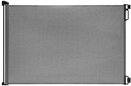 EasyBaby Extra breites und extra hohes einziehbares Babygitter, ausziehbar bis zu 180,3 cm breit, 100 cm hoch, grau/einziehbares Haustiergitter für Treppen, Türen, Flure, drinnen und draußen