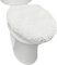 SoHome Spa Step Luxus Plüsch Chenille Shag Maschinenwaschbar Ultra Soft Standard Toilettendeckel Bezug 47 x 49,8 cm Weiß