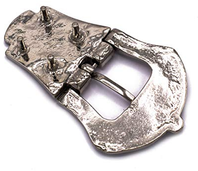 Vehi Mercatus Gürtelschnalle Birka Frühmittelalter Borresstil für Riemen bis 3cm Messing versilbert