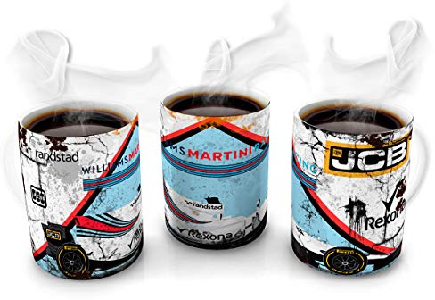 Mugtime (TM) - Williams F1 Team Formula One Oil Can car Coffee Tea Mug Ceramic Cup - 330ml 11oz