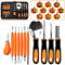 kürbis schnitz set 11 Stück, Hochleistungs-Carving-Werkzeug aus Edelstahl für Halloween mit Tragetasche, Einfaches Schnitzen von Halloween Kürbis Dekorationen，Halloween-Geschenk