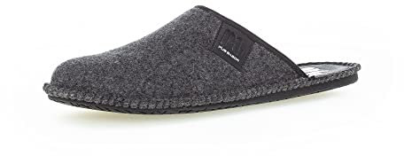Pius Gabor Herren Klassische Hausschuhe, Männer Pantoffeln,drinnen,Indoor,daheim,zuhause,Filz-Pantoffeln,kuschelig warm,anthrazit,44 EU / 9.5 UK
