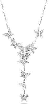 Swarovski Idyllia Lilia Collezione, Farfalla, Bianco, Placcato rodio