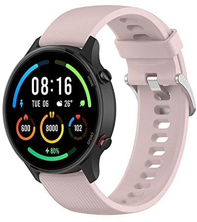 QULLOO Cinturino Orologio in Silicone per Xiaomi Mi Watch/Watch S1 / Watch S1 Active/Xiaomi Watch S3 / Xiaomi Watch 2, 22MM Ricambio di Cinturino sgancio rapido per Smart Watch (Rosa)