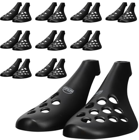 Fresh Flow Shoe Trees for Boots, Shoes & Sneakers | Travel Friendly & Light Weight Premium Plastic Shoe Tree | Shoe Care Products For Men & Women | Pack of 3 - Large