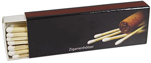 Zigarrenhölzer Pfeifenhölzer 95mm Lange Streichhölzer Zigarrenstreichhölzer Zündhölzer für Zigarren Pfeifen Kamin Grill Kerze Hölzer mit Langer Brenndauer (1 Packung)