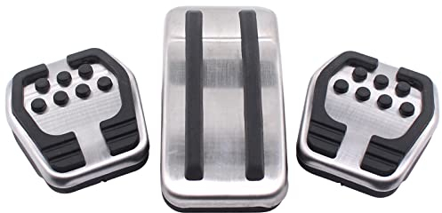 Doo Engy Pedalkappen Pedalsatz Fuel Bremse Pedale Fußbett Fußstütze Bremspedal Fußpedal Gaspedal Abdeckplatte Abdeckung Edelstahl für Focus MK3 MK2 Fiesta MK6 Ku-ga Mondeo MK3 C-Max C Max