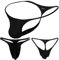 Neer G-String pour Hommes String de Ficelle pour Homme sous-Vêtements de Taille Basse Lingerie pour Hommes Bikini, Noir (L)
