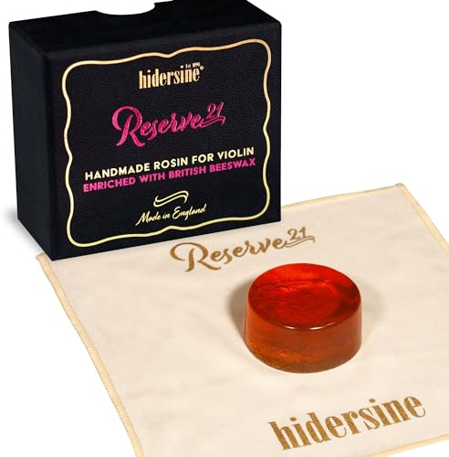 Hidersine Reserve21 Premium Light Medium/Hard Violin Rosin. | The Premium, Low Dust formulation 30g Rosin for Discerning Players - Handmade in the UK since 1890