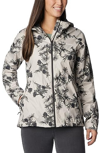 Columbia Inner Limits Jacket, Veste De Pluie Imperméable Femme, Dark Stone Pinecones Print, Taille M
