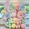 Ballon Girlande Pastell-137PCS Luftballon Girlande Set Luftballons Pastell Ballon Latex Premiumqualität Partyballon Deko Bunte Dekoration für Geburtstagsdeko, Babyparty, Hochzeitsdeko