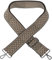 EAZY CASE - Verstellbarer Taschengurt, Ersatz Gurt für Handtaschen, Schulterriemen für Umhängetaschen, breiter Riemen für Taschen und Tragetaschen, DIY Taschenband, Zig Zag - Taupe Metal Silber